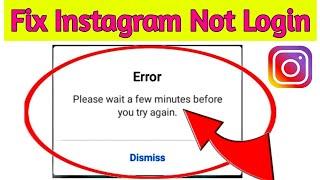 Please Wait A Few Minutes Before You Try Again Instagram iPhone Problem Solved