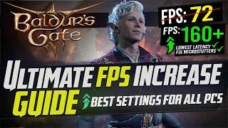  Baldurs Gate 3: Dramatically increase performance / FPS with any setup! *BEST SETTINGS* 