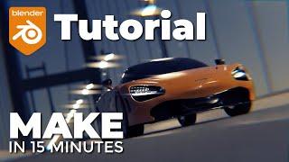 Create a pro car animation in Blender in just 15 minutes! Complete tutorial start to finish.