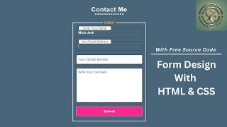 Input Field Animation Using HTML & CSS  | HTML Form Design | HTML & CSS Only