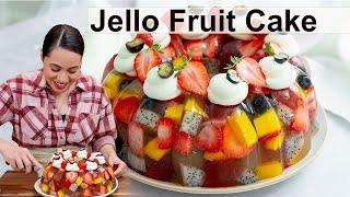 Make your Own Jello Fruit Cake from SCRATCH | Fresh Flavors and Whipped Cream!