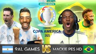 COPA AMERICA FINAL  ARGENTINA vs BRAZIL  9AL Games vs mackie pes hd pes mobile