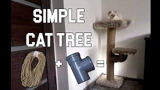 How To Make Easy Cat Scratching Post With PVC Pipes, Rope And Hot Glue