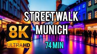 No Comment | Munich  74 Minutes • [8K] Streetwalk  #streetvideo#8k#vintage #city# ger #oktoberfest