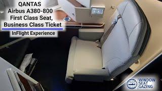 Qantas Business Class Airbus A380-800 Inflight Experience / Sydney to Hong Kong /  4K