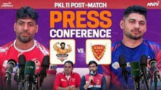 PKL 11 M129 | Gujarat Giants vs Dabang Delhi K.C. | Press Conference ft. Naveen & Ashu