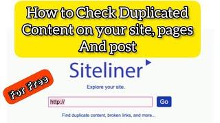 How to check Duplicate Content on your site, page and post with Siteliner #freetool #design #website