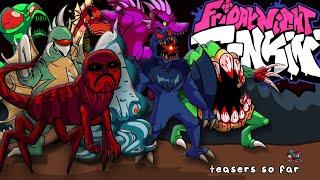 (OUTDATED) FNF The Red In Funkin Godzilla Nes Creepypasta TEASERS SO FAR 3 | FNF MODS