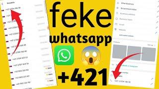 how to create feke WhatsApp free WhatsApp number unlimited number slovakia (+421) par feke WhatsApp