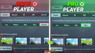 Which is Better Ultra or Extreme graphics ?  In PUBG Or BGMI Noob vs pro,40 vs 60 FPS Mr Fallen