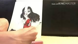 Drawing mulan with watercolor