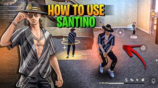 TOP 10 ( SECRET USE ) OF SANTINO  || FREE FIRE BEST CHARACTER