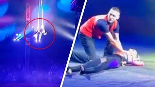Воздушная гимнастка рухнула с высоты на шею во время циркового выступления в Барнауле