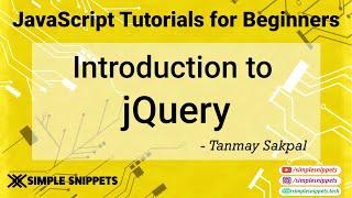 37 - Introduction to jQuery | JavaScript Library | jQuery tutorials for Beginners