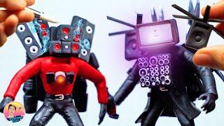 How to make Titan Tv Man (Upgraded) vs Titan Speaker Man with Polymer Clay. [ Skibidi Toilet ]