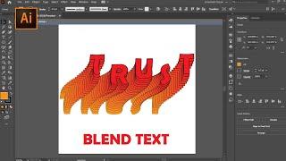 How to Create Blend Text Effect in Adobe Illustrator