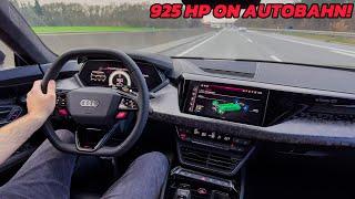 0-100 in 2.4! Audi RS e-Tron GT Performance on Autobahn! FASTER Than Supercars!?