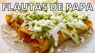 QUICK and EASY FLAUTAS DE PAPA | Tacos Dorados Mexicanos (Taquitos)