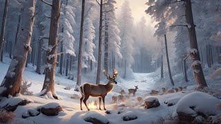 Soothing music with forest notes  #calming #snow #ambience #relaxing