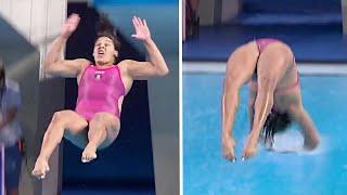 JO PARIS 2024 - Le pire plongeon des Jeux ? L'énorme plat d'Aranza Vazquez Montano en plongeon à 3m