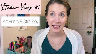 Vlog 1  | Making Art Prints & Stickers