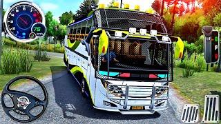 NEW Coach Big Luxury Indian Bus Offroad Driving - Bus Simulator Indonesia #97 - Android GamePlay