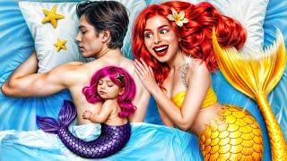 Extreme Makeover From Nerd to Mermaid! Nerd Wished to Become Dark Mermaid!