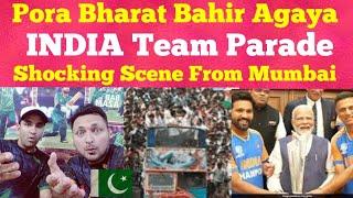 Shocking Crowd in Mumbai India Team Parade Pakistani Reaction