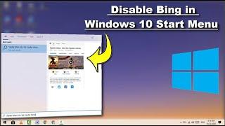 How to Disable Bing Web Results in Windows 10 Start Menu