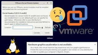  Vmware Kernel Updater  Hardware graphics aceleration is not available  Arréglalo fácil  Linux 