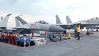 Chinese aircraft carrier Liaoning conducts landing practice