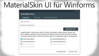 MaterialSkin UI für Windows Forms Anwendungen Deutsch/German