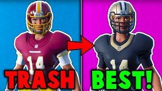 RANKING ALL 'FOOTBALL' SKINS FROM WORST TO BEST! (New NFL Skin Update)