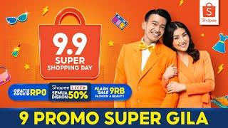 Promo Terbesar se-Indonesia Shopee 9.9 Super Shopping Day | ShopeeLive Semua Diskon 50%