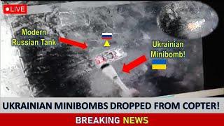 Ukrainian 503rd Marine Force Battalion aimed the Russian tank by "minibombs" dropped from quadcopter