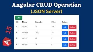 Angular 15 CRUD Operations with JSON Server