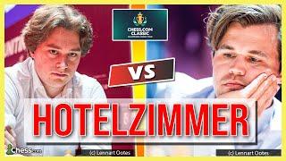 Keymer gegen Carlsen aus dem Hotelzimmer