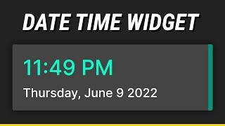 Create a Date Time Widget with HTML, CSS & JavaScript