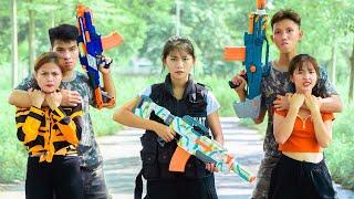 Xgirl Studio Nerf War : SEAL X Warriors Nerf Guns Captain Chery is trapped by Alibaba Crime Group