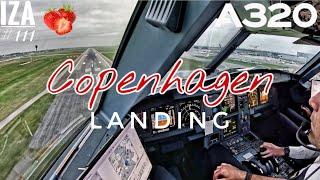 A320 CPH  Copenhagen | LANDING 22L | 4K Cockpit View | ATC & Crew Communications