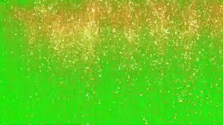 Gold glitter  green screen