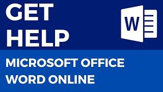 Help in Microsoft Word Online | Word Online Complete Course.