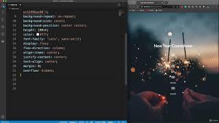 new year countdown using java script ep 2 Landing Page HTML & Styling