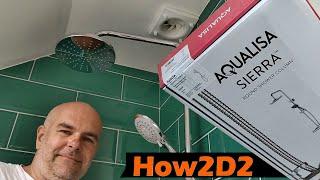 How to install Aqualisa Sierra shower bar adjustable shower kit.  #plumbing #shower #installation