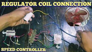 Table fan regulator coil connection | table fan push button connection in hindi