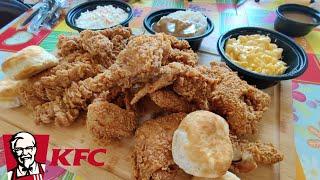 Man Eats The Biggest Most Delicious KFC Family Fill Up | MUKBANG