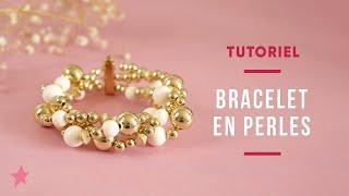 TUTORIEL | Bracelet Multirang avec des grosses Perles Dorées