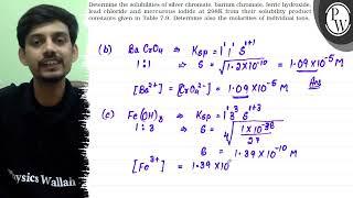 Determine the solubilities of silver chromate, barium chromate, fer...