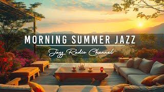 Relaxing Your Weekend Time at Peaceful Summer Coffee Porch Ambience with Smooth Piano Jazz Music