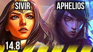 SIVIR & Janna vs APHELIOS & Zilean (ADC) | 9/0/3, Legendary | KR Master | 14.8